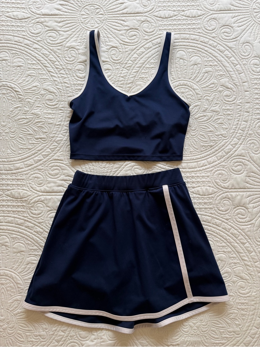 Navy Blue Women's Skort Set
